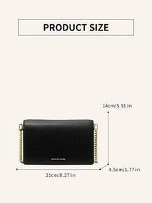 Michael Kors JET SET 女士单肩包，小号手提包，带链条肩带 - 黑色 - 查看 10