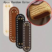 4 colores 18*5cm Ovalado Hecho a mano Crochet Fondo plano, Accesorios para hacer bolsos y carteras DIY - Multicolor - Ver 1