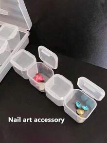 Caja organizadora de joyas de plástico transparente elegante con 28/56 compartimentos - Solución de almacenamiento a prueba de polvo para aretes & accesorios para mujeres - Multicolor - Ver 8