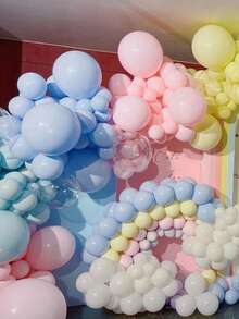 Pastel Balloon Garland Arch Kit 18 12 10 5 Inch Different Sizes Macaron Assorted Colors Balloon Latex Colorful Balloons For Shower Birthday Gender Reveal Wedding Anniversary Graduation Bachelorette Princess Party Easter Rainbow Party Decorations - Multicolor - View 7
