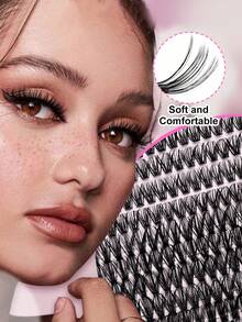 Waloshow Sanishi Lashes 280pcs 40D DIY Cluster Eyelashes C Curl Long Faux Mink Eyelash Extension Mixed Tray - C - View 6