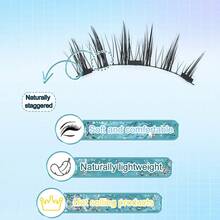 1 Pair Magnetic Cartoon Style False Eyelashes Set, CC Curled Lashes, Natural Effect, Reusable Magnetic Lashes With 1 Applicator, No Glue Needed, Easy To Wear And Remove, 3D Realistic Cartoon Lashes, Lightweight And Soft - Spiky Manga Lashes - View 9
