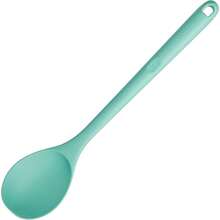 Heat-Resistant Silicone Cooking Spoon: 34.5cm Long, Sturdy Kitchen Tool For Mixing, Serving, And Stirring Soups And Sauces In Pots And Cookware (Aqua Blue) - Multicolor - View 2