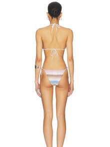 2026 Women's Beach Summer Swimsuit Set Random Print Spaghetti Strap Sexy Bikini , Summer Outfits,Elegant,Valentine's Day,Beach,Vacation,Carnival,Casual,Chic,Summer Outfits,Summer Holiday Outfits,Spring,Valentine Outfits For Women,Carnival. - 彩色 - 查看 3