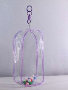1pc Transparent Display Bag For Labubu, Single Piece 1 Transparent Display Bag, Suitable For Labubu, Square Blind Box Hanging Bag, With Waterproof And Dust-Proof Multi-Functional Characteristics, Very Suitable For Storing Dolls And Small Accessories - Multicolor - View 8