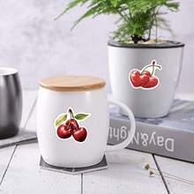 62PCS Cherry Stickers Aesthetics Stickers Scrapbooking, Diary, Laptop, Bumper, Skateboard, Water Bottle, Computer, Phone Greeting Cards, Photo Albums, Furniture, Stickers - Multicolor - View 10