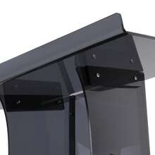 SHIOUCY Acrylic Podium Stand, Floor Standing Podium, Acrylic Podium With Storage Shelf - Clear, Black - View 9