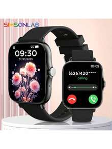 SIMSONLAB Reloj inteligente con correa de acero y silicona, actualizado en 2026, unisex, con llamadas Bluetooth, esfera personalizable y funciones de temporizador - Negro - Ver 13