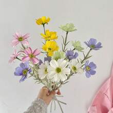 Joivida 1pc 43cm Bohemian Style Chrysanthemum & Daisy Artificial Flower Bouquet, Mulberry Flower, DIY Home Decor, Suitable For Tabletop/Photography Props, All Season Home Decoration, Cosmos Flowers - Multicolor - View 6