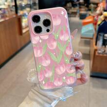 Funda suave antigolpes, compatible con iPhone 17/16/15/14/13/12/11 Series,  S25/S24/S23/A Series, OPPO, VIVO - Rosa - Ver 2