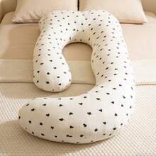 Pregnant Woman Pillow, U-Shaped Full Body Pillow-Detachable Pillowcase Extra Large Size-Gray-Sleeping Pregnant Woman Pillow-Adult Body Pillow, Pregnant Woman Pillow And Pregnancy Essential Mother Day Gift - 黑與白 - 查看 10