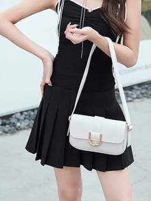 [US-Based Shipping]1pc Lacquered Polyurethane Leather Handbag For Women, Y2k Babe Bag, Lacquered Mini Square Bag, Simple Mini Bag, Shoulder/Underarm Bag, Retro Mini Bag, Versatile Work Bag, Student Mini Square Bag, Retro Inspired Bag For Women, Fashionable White Bag,White Bag,Pumpkin,Autumn,Halloween,Fall,Christmas,Thanksgiving,Festival,Cyber Monday,Holiday,Gift,New Year,Snow,Winter,Warm,End-Of-Year,Party,Bags For Women,Purses And Bags Women,Purses For Women,Small Purse,Summer,Carteras Para Mujer,Pink Purse - trắng - Xem 10