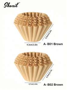 shoxil 50/100pcs Coffee Filter, V-Shaped Coffee Filter Paper, Coffee Paper Filter, Disposable Coffee Tea Filters,Brown Fan-Shaped Coffee Filter Paper, Coffee Filter, V-Shaped Coffee Filter Paper, Coffee Paper Filter, Disposable Coffee Tea Filters For Pour Over And Drip Coffee Makerfor Pour Over And Drip Coffee Maker - Coffee Filter Paper - View 11