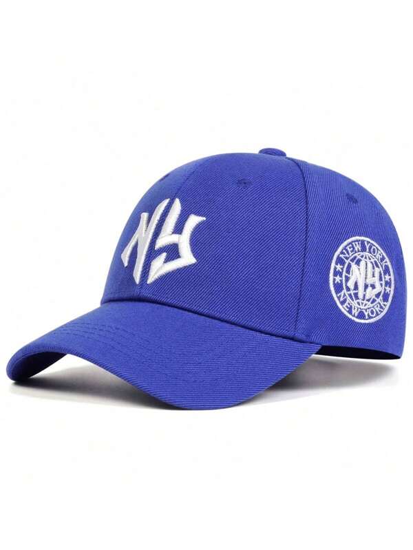 1pc Men's NEW YORK Geometric Letter Embroidered Baseball Cap, Adjustable Outdoor Sun Protection Casual Hat, Suitable For Spring, Autumn Travel, Beach Vacation,Summer,Holiday,Festival