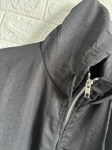 Women's Windbreaker Bomber Jacket - 黑色ZY1003 - 查看 3