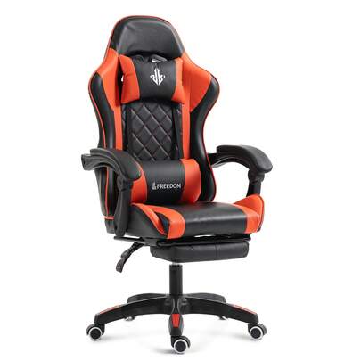 Silla para juegos de cuero artificial del sudeste asiático, no estándar, en rojo y negro