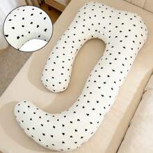 Pregnant Woman Pillow, U-Shaped Full Body Pillow-Detachable Pillowcase Extra Large Size-Gray-Sleeping Pregnant Woman Pillow-Adult Body Pillow, Pregnant Woman Pillow And Pregnancy Essential Mother Day Gift - 黑與白 - 查看 6