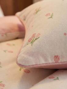Joivida 1 Bộ chăn ga gối polyester nhẹ họa tiết hoa nhiều màu, Phòng ngủ ấm cúng Rama, Ngôi nhà ấm cúng, Đồ dùng phòng ngủ, Quà tặng tân gia, Sử dụng khi trở lại trường, Đồ dùng thiết yếu trong ký túc xá, Vải dệt thoáng mát cho mùa xuân/hè - hoa tulip - Xem 7
