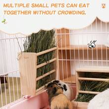 Wooden Guinea Pig Hay Feeder, Rabbit Hay Rack, Chinchilla Hay Rack, Rabbit Food Dispenser, Rabbit/Guinea Pig/Chinchilla Hay Feeder Accessories - View 9