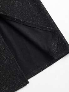 JTI Vestido negro brillante y ceñido con tirantes finos para mujer, que realza las curvas, vestido camisero de fiesta suave y elegante, adecuado para citas, ir al trabajo, San Valentín, tomar el té por la tarde, uso primavera/verano, elegante y casual - Negro - Ver 5