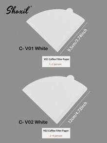 shoxil 50/100pcs Coffee Filter, V-Shaped Coffee Filter Paper, Coffee Paper Filter, Disposable Coffee Tea Filters,Brown Fan-Shaped Coffee Filter Paper, Coffee Filter, V-Shaped Coffee Filter Paper, Coffee Paper Filter, Disposable Coffee Tea Filters For Pour Over And Drip Coffee Makerfor Pour Over And Drip Coffee Maker - Coffee Filter Paper - View 10