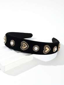 1pc Bohemian Retro Style Elegant Vintage Look Polyester Fringes & Bells Wide Hairband, Retro Sponge Headband, New Chinese, Suitable For Daily Wear, All Season,Hairband,Hair Hoop Headbands ,Head Piece Hair Accessories Head Accessories - Multicolor - View 8