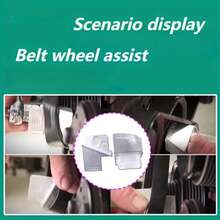 Removedor de correas de transmisión acanaladas para automóvil, herramienta de instalación de extracción de correa auxiliar elástica, modificación de reparación de automóviles, aleación de Zinc, 2 uds. ECJX - Aleación de plata - Ver 4