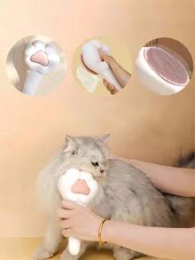 Cute Cat Paw Comb, One-Click Loose Hair Removal Comb, Pet Massage Comb, Cat Hair Cleaning Comb, Cat Pin Comb, Pet Comb, Dog Comb. - Multicolor - View 7