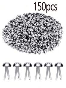 50pcs/100pcs/200pcs Round Headed Two Foot Nail Fastener, Bread Round Fastener Used For DIY Items In Craft And Handicraft Schools (0.3 X 0.6 Inches) - A - View 15