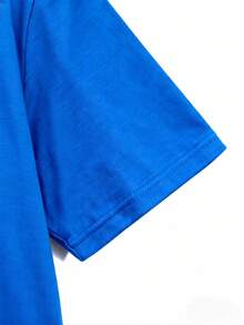 camisas playera de hombre  short playeras ropa de hombre ocio cotidiano gym movimiento playa  negro playera de Mujer san valentín 14 de febrero parejas regalos para hombre envío nacional - Azul - Ver 4