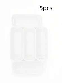 5个/10个装白色分隔收纳盒，塑料抽屉式整理盒，适用于儿童房、手机壳和床头小饰品，简约清新设计，节省空间 - 彩色 - 查看 11