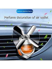 1pc Car Air Vent Fragrance Creative Rotating Fan Lasting Fragrance Deodorizer Car Interior Decor, Air Conditioning Aromatherapy Diffuser - A - View 12