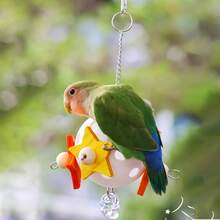 1pc Random Color & Style Parrot Chewing Toy, Puzzle Ball Cage Toy, Entertaining & Intellectual Plaything For Medium/Small Parrots - Multicolor - View 4