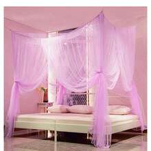 Elegant Bed Canopy Curtains Bed Netting For Full Queen King Size Bed, Decoration,Gothic Room Decor Aesthetic - Màu tím - Xem 7