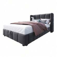 Bed Bases & Foundations - Gray + Fabric + 90cm*200cm - View 7