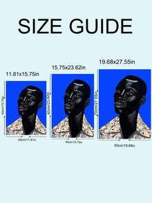 1幅现代抽象艺术版画，肖像画，当代非洲风格墙面艺术，送给朋友的理想礼物，卧室艺术版画，客厅装饰，办公室装饰，厨房装饰，浴室装饰，墙面艺术，墙面装饰，家居装饰，房间装饰，帆布墙面艺术，海报，带框墙面艺术，可选画框 - A - 查看 8