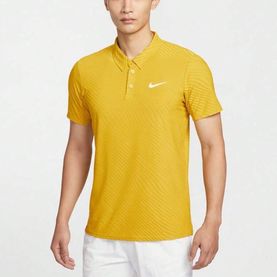 Nike 男士 AS M NKCT DFADV SLAM POLO MBPOLO 针织翻领短袖 Polo 衫 TIB1021-389 - 黃色 - 查看 1