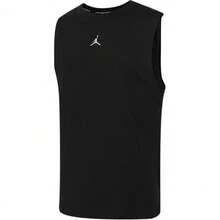 Nike Jordan Dri-FIT Logo Print Fitted Crew Neck Quick-Dry Sleeveless T-Shirt - Black - View 14