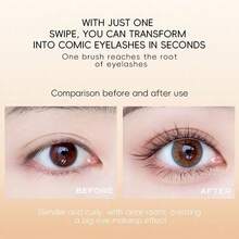 Mascara đầu cọ siêu mảnh, làm dài, uốn cong, làm dày mi, chống thấm nước, chống mồ hôi, lâu trôi, không lem, dùng làm lớp lót mi. - 1 cọ mascara nhỏ - Xem 4