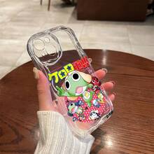Funda paraóvil: Funda Cute K-Keroro G-Gunsou Compatible con 17 16e 16 15 14 13 12 11 Pro X XR XSMAX 8 Plus,  Caídas, Cubierta Trasera Suave de TPU17  17promax - transparente - Ver 1