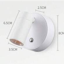 Rechargeable LED Wall Lamp, Magnetic Spotlight, Dimmable Painting Light, Bedside Reading Lamp, Eye-Caring Bedroom Night Light, Wireless & No Drilling Required, 360° Rotatable Touch Control - one-size - View 11