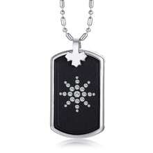 Black Square Quantum Pendant Necklace Anti Radiation Volcanic Stone Anion Energy Necklace For Daily Wear - màu đen - Xem 9