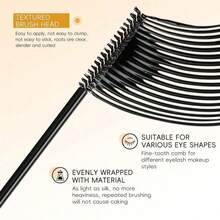 Mascara đầu cọ siêu mảnh, làm dài, uốn cong, làm dày mi, chống thấm nước, chống mồ hôi, lâu trôi, không lem, dùng làm lớp lót mi. - 1 cọ mascara nhỏ - Xem 7