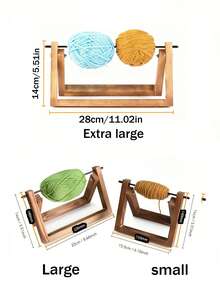 Soporte de madera para hilos, soporte de carrete de hilo minimalista de escritorio, enrollador de hilo de madera giratorio, accesorio perfecto para hilar, adecuado para tejer, bordar, manualidades de costura - Multicolor - Ver 11
