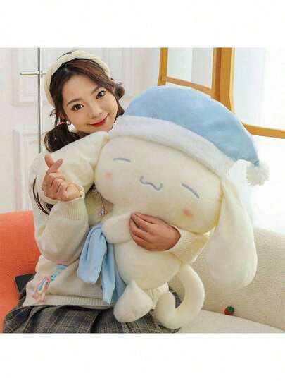 SANRIO Muñeco de peluche de rollo de canela, muñeco de compañía para dormir de niños, almohada, regalo de cumpleaños, cojín de sofá, decoración de dormitorio, adecuado para interacción entre padres e hijos, muñeco de peluche, recuerdo, obsequio de fiesta, regalo del Día de San Valentín