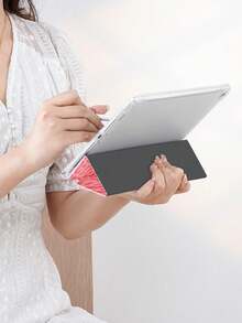Cheetah,Leopard Print Pink Spot Leopard Print Flat Protective Case, Compatible With IPad 10.2 Inch, IPad Pro 11 2021/2020/10th Gen/Mini4/5/6, Galaxy Tab A8 10.5 Inch 2022, Matepad 10.4/Tab, With Pencil Slot, Anti-Fall, Tablet Stand Protective Cover - Multicolor - View 5