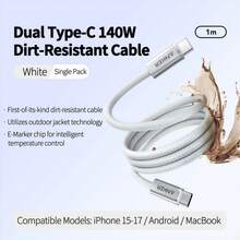 A8060 Dual Type-C Braided Fast Charging Cable, 240W High-Power PD Fast Charging Braided Cable, Widely Compatible With Laptops And Mobile Phones, Tear-Resistant Design. - Multicolor - View 10