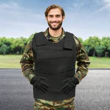 SHIOUCY Black Outdoors Protective Vest, Adjustable Security Training Protective Vest, Adjustable Vest For Training Activity - Black - View 1