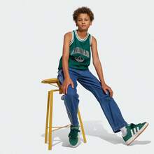 Adidas 阿迪达斯儿童运动背心，经典无袖设计，透气训练服，适合体育锻炼和户外活动 - 綠色 - 查看 3