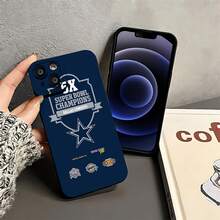 Cowboys: Cinco veces campeones del . Logotipo de la estrella. Esta elegante funda para teléfono es compatible con Samsung, Apple, OPPO, , etc. Fabricada en TPU flexible, resistente a golpes y arañazos, ofrece una excelente protección contra caídas y un agarre cómodo. Es un regalo ideal para familiares, amigos y seres queridos, y una opción perfecta para festivales. Fundas para iPhone, San Valentín, , fundas para hombre, celulares y accesorios, funda negra para teléfono. - Negro - Ver 4